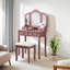 Ensemble coiffeuse et tabouret en bois Sanlo