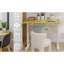 Hauteur - Bureau réglable pour et adultes, ajustement manuel, pieds de table blancs, matériau en fer et en bois, bon bureau à domicile avec support à double colonne, petits espaces d'étude-265700876-265700865