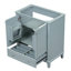 Meuble-lavabo 30 po sans lavabo, base seulement, armoire de salle de bain multifonctionnelle avec portes et tiroir, cadre et panneau de fibres à densité moyenne, vert-2087108799