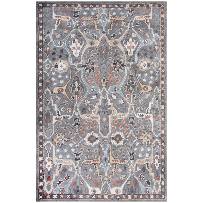 Wool/Tencel Hand Tufted Area Rug, Rectangle 5' x 7'9"