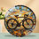 Horloge murale rétro avec bicyclette, horloge murale moderne en verre 12 po