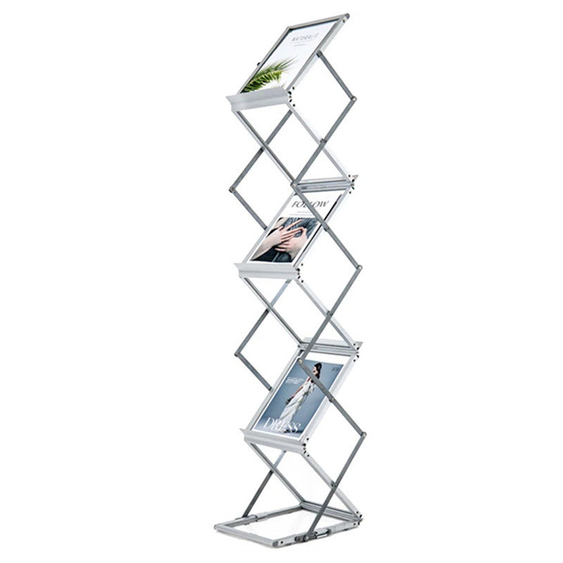 Aluminium Free Standing Magazine Rack