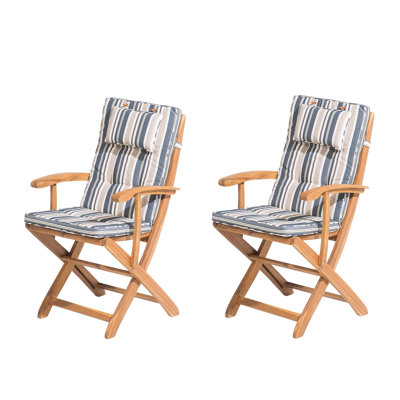 Maren Folding Patio Dining Armchair with Cushion