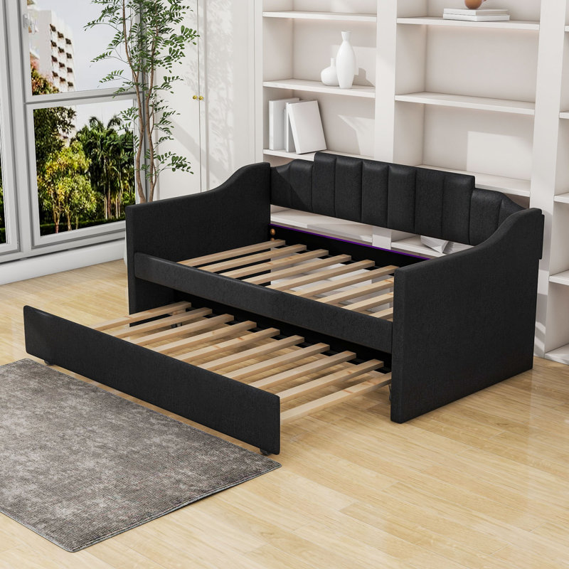 Berk Upholstered Daybed, Black