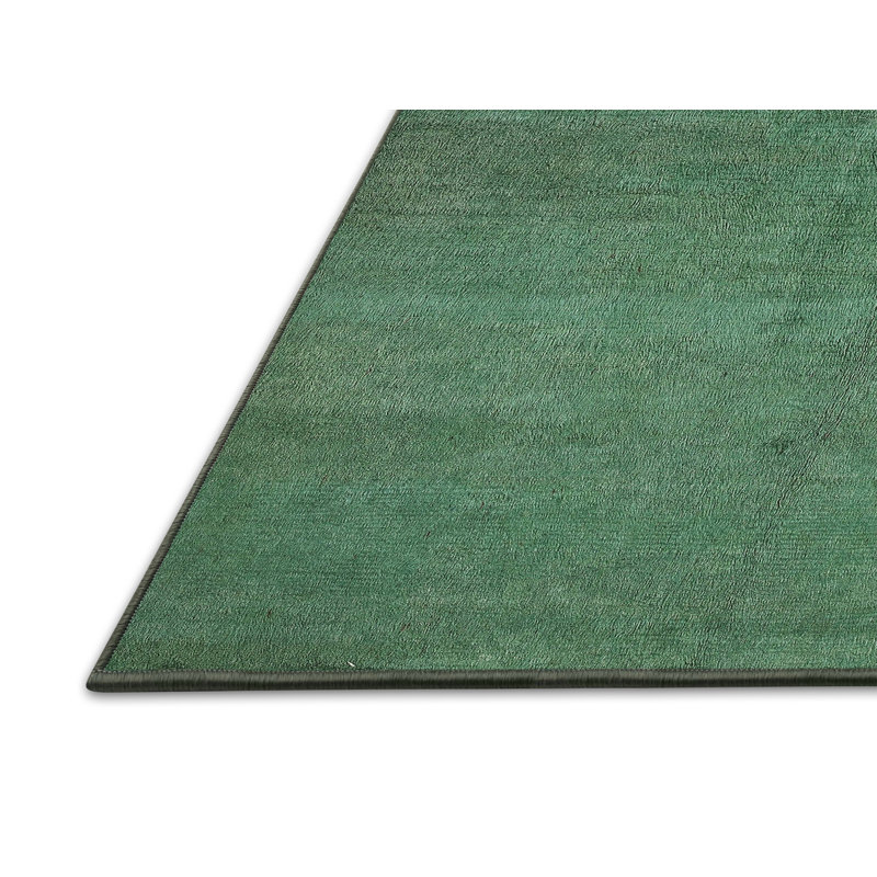 Tapis gris/vert contemporain, Rectangle 7 pi x 10 pi