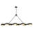 Lustre linéaire à DEL 8 lumières en noir mat avec accents laiton chaud 