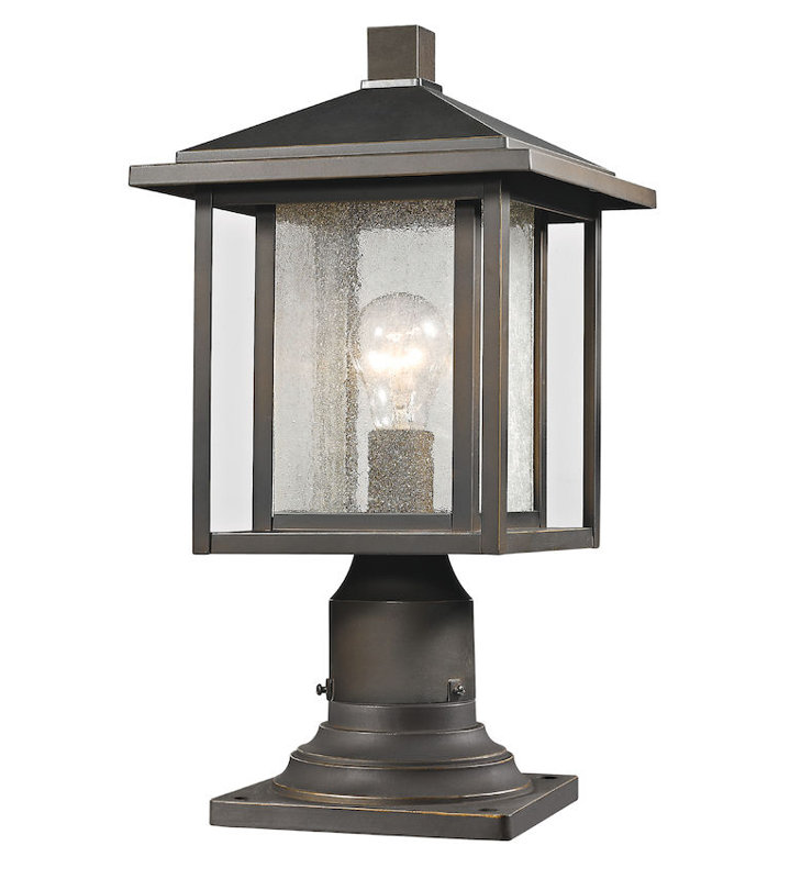 Iwan Pier Mount Light, 16.5" H x 9" W x 9" D, Oil Rubbed Bronze
