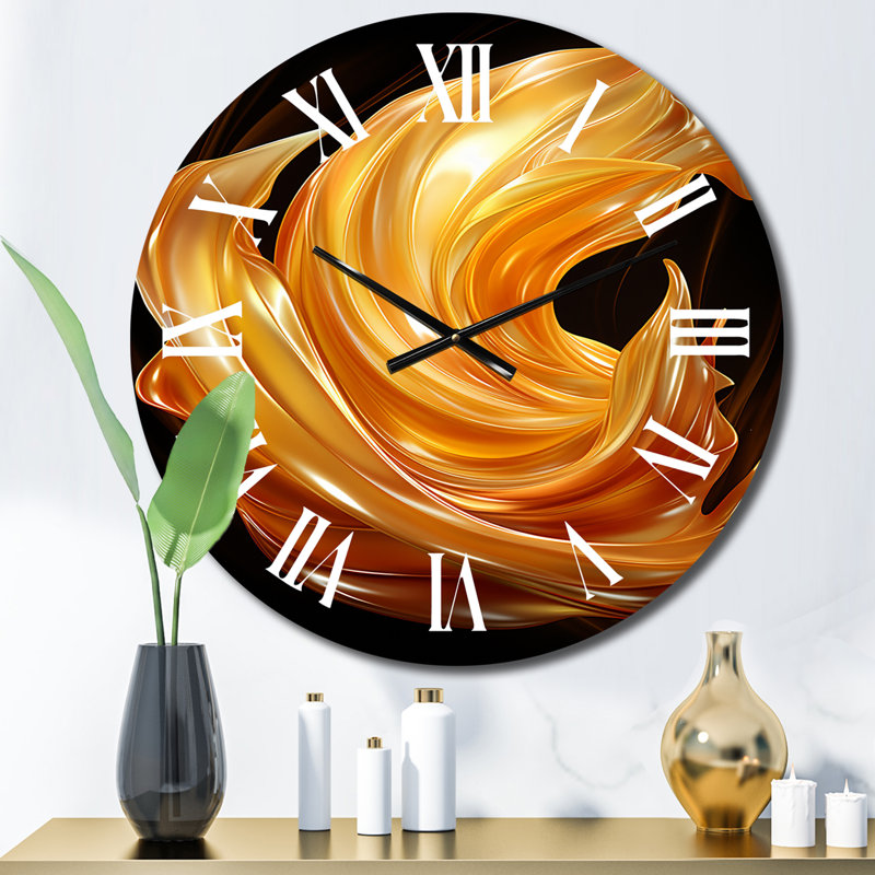 Horloge murale à encre liquide or, Moyenne