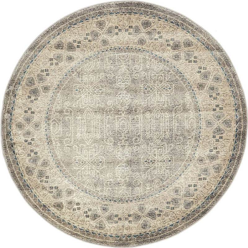 Linz Ikat Indoor Rug, Round 6'