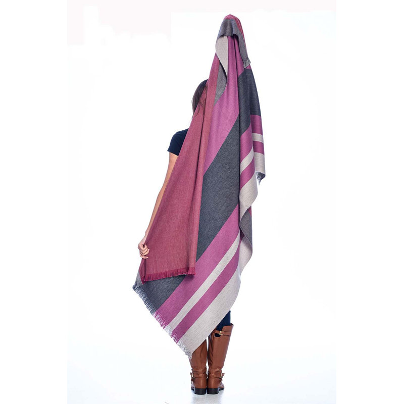 Hand Woven Throw Blanket, Sangria