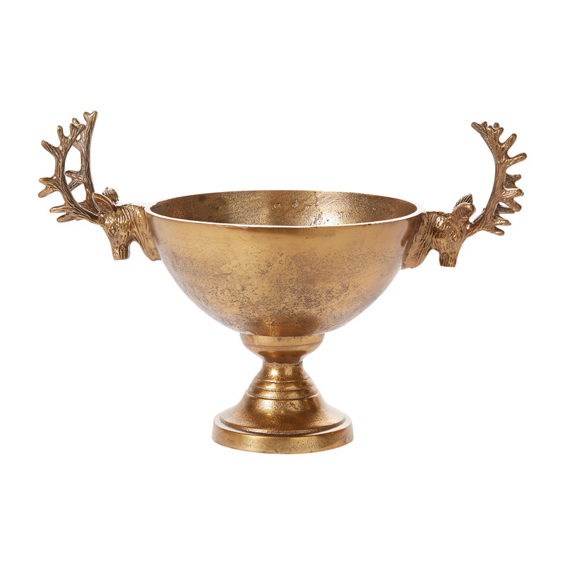 Vase de table en métal fabriqué à la main Hameen, H 16 po x l 11 po x P 9,25 po