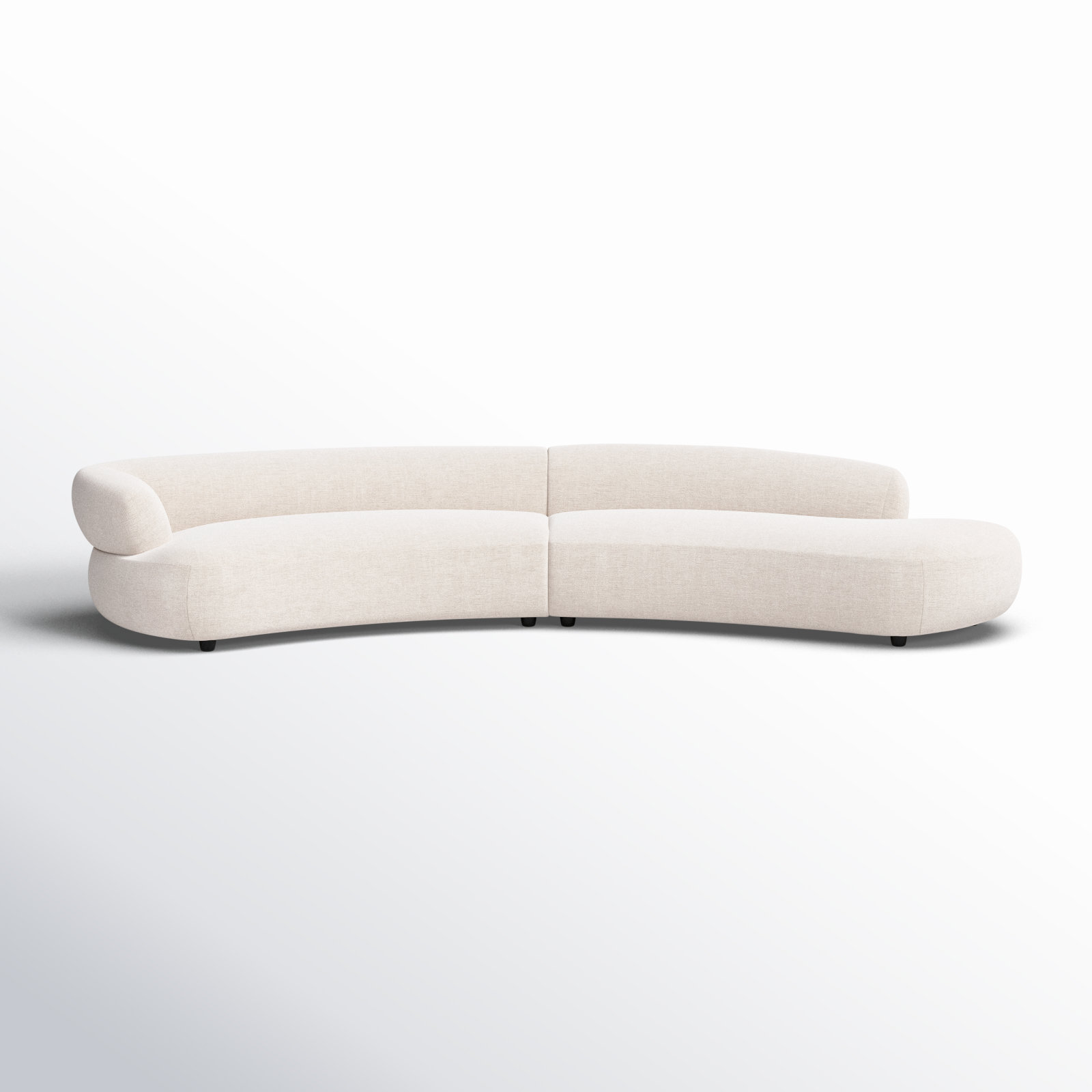 Athens 2Pc Sectional W/ LAFC-Thames Coal, Left Hand Facing, Nomad Snow Polyester Blend