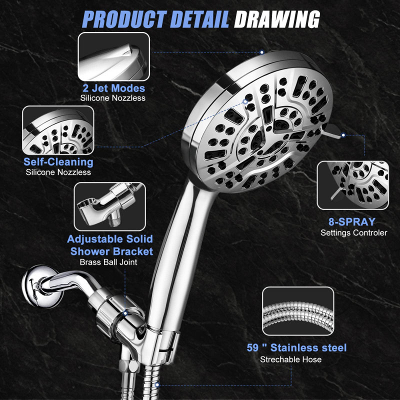 Handheld Shower Head 1.8 GPM GPM