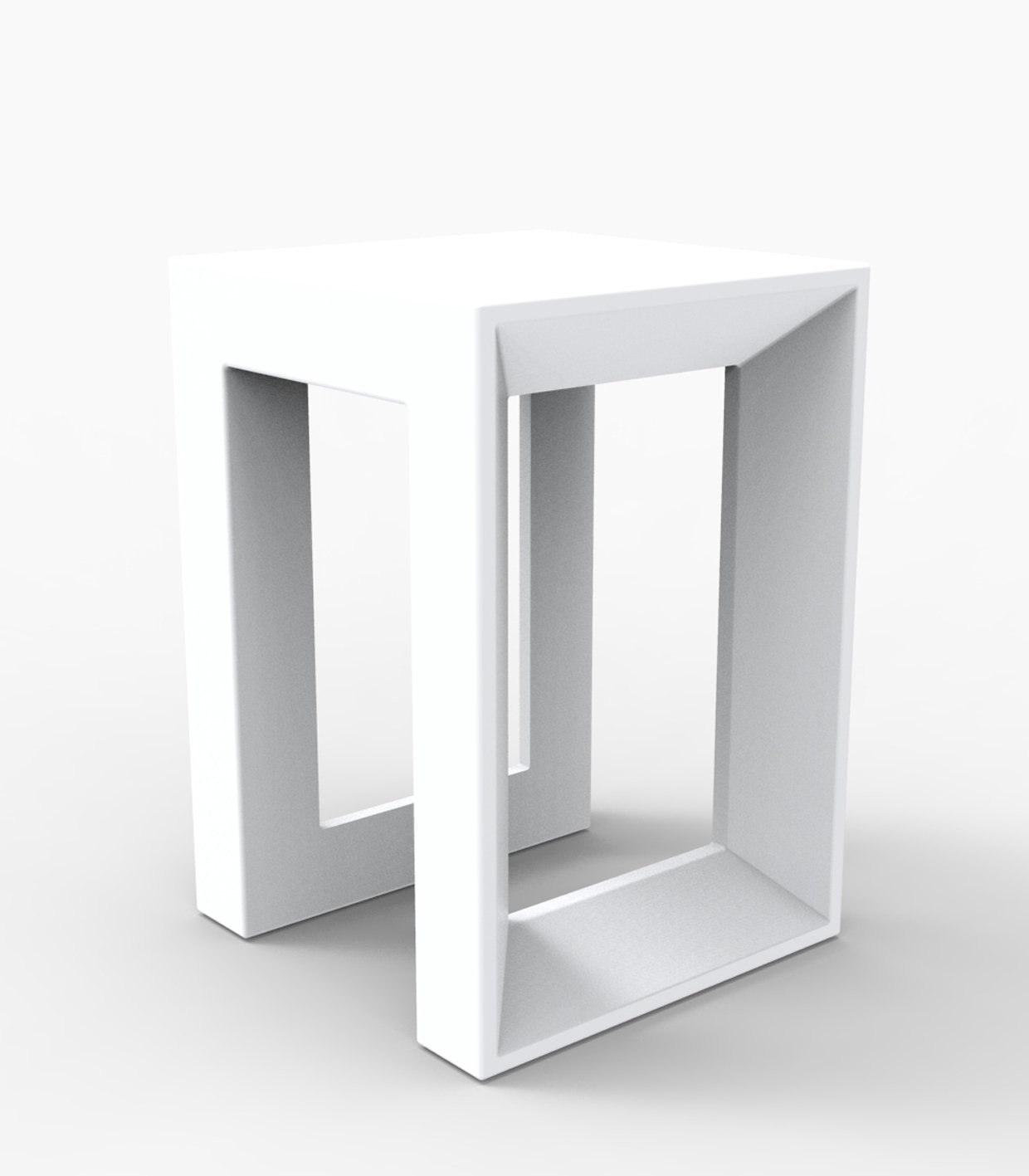Vondom Frame Accent Stool, White