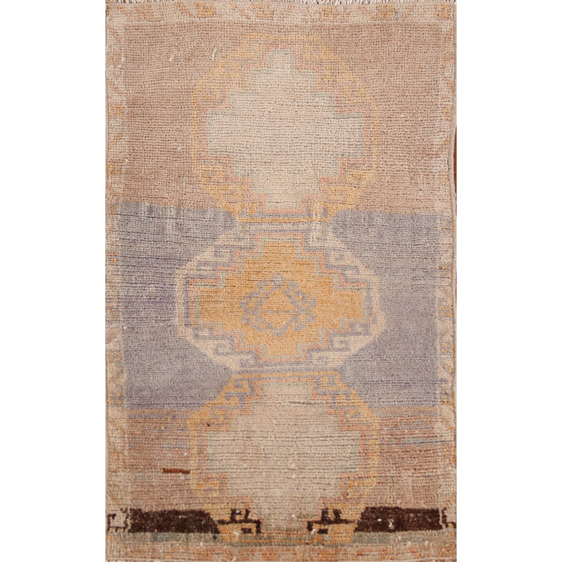 Tapis géométrique géométrique pour vestibule Anatolian