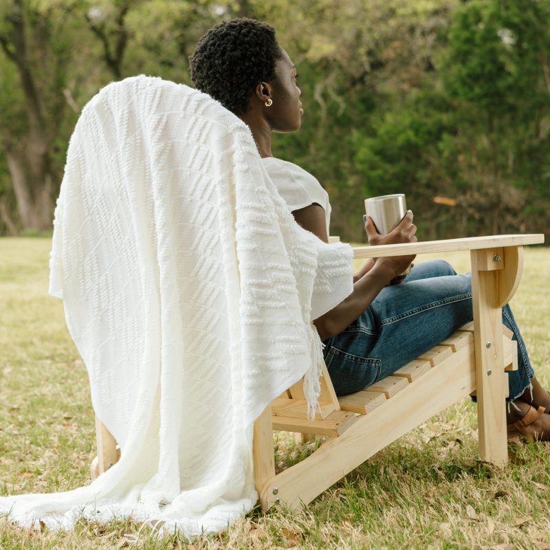 Ivory Faux Fur and Sherpa Reversible Throw Blanket 50" x 65"