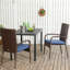 Chaises d'extérieur empilables avec coussins. 2. Crème / blanc Patio & For A Hip Look Pe Patio. Et un confort maximal. Blanc