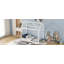 Lit simple en bois, blanc