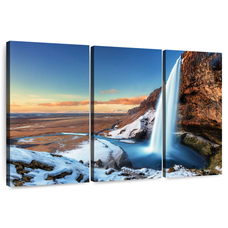 Alvord Seljalandsfoss Waterfall Scenery, 48" H x 74" W