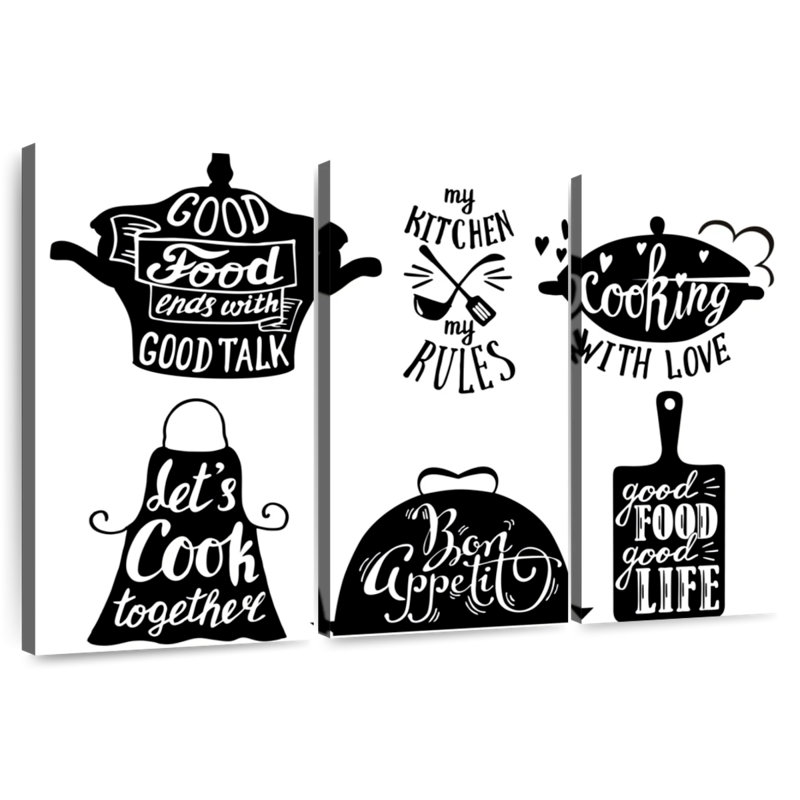 Kema Kitchen Set Quotes Wall Sign, 28" H x 45" W