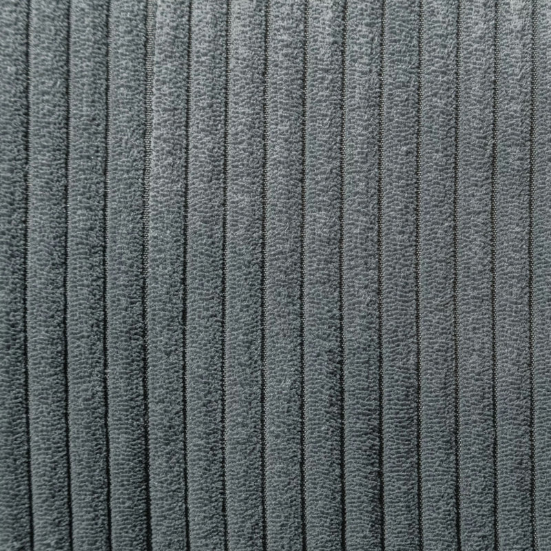 Ensemble modulaire en velours côtelé avec repose-pieds, Velours côtelé gris foncé