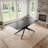 69.3" Rectangle Pedestal Dining Table With Metal Base-135114260