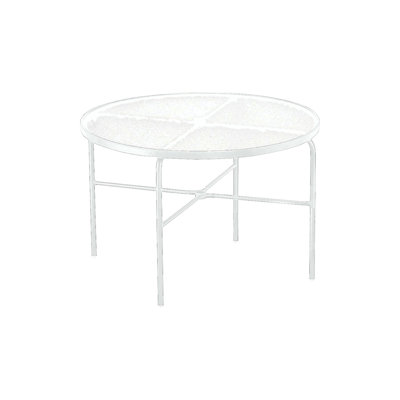 Round Metal Outdoor Dining Table With Umbrella Hole , 42.5'' in. W 42.5'' in. D