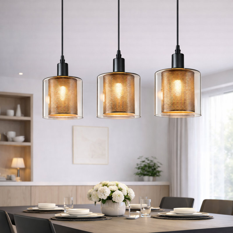Allias 3‑Light Kitchen Island Pendant