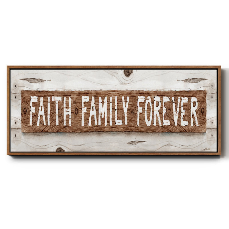 Faith Family Forever - toile encadrée, H 20 po x l 50 po