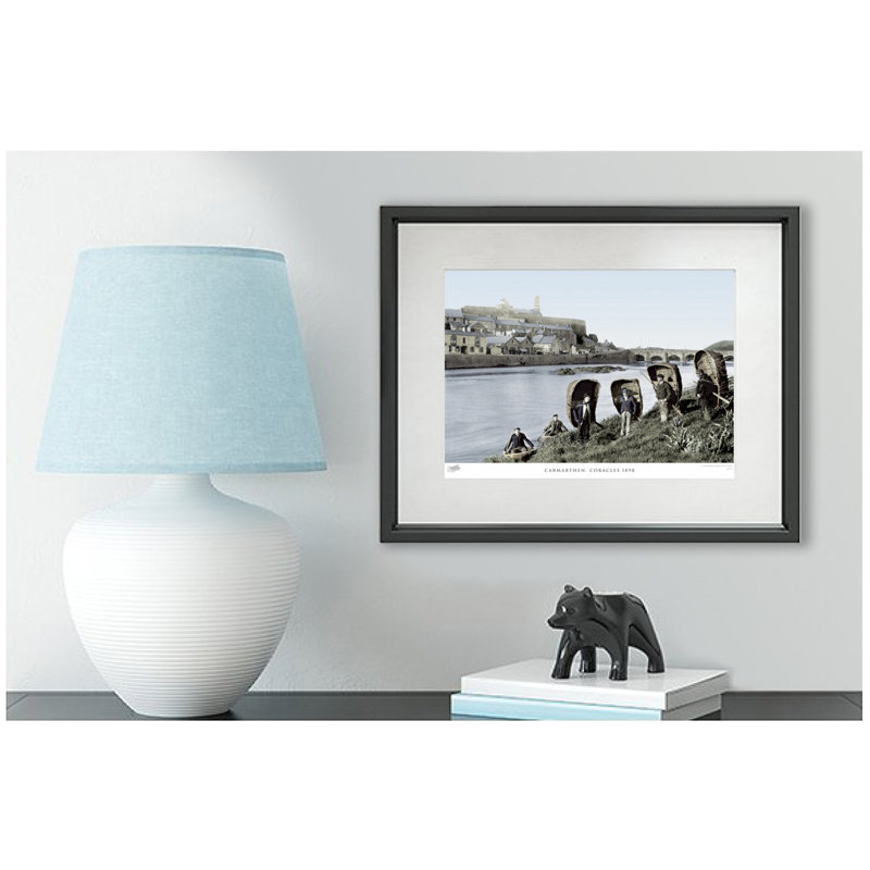 Carmarthen, Coracles 1898 by Francis Frith - Single Picture Frame Print, 28cm H x 36cm W x 2.3cm D