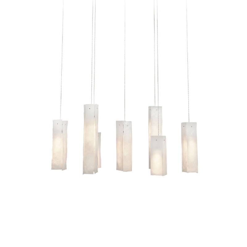 7 - Light White LED Cluster Pendant, White, 7