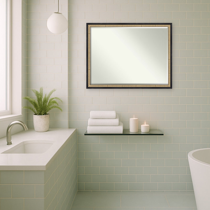Miroir de salle de bain Petronella, Noir Castellan