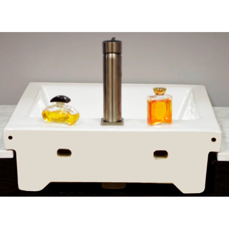 Black Oak Single Freestanding Vanity with White Marble Top
