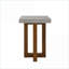Table basse de style industriel en faux béton avec base en noyer - Facile à nettoyer, légère pour le salon
