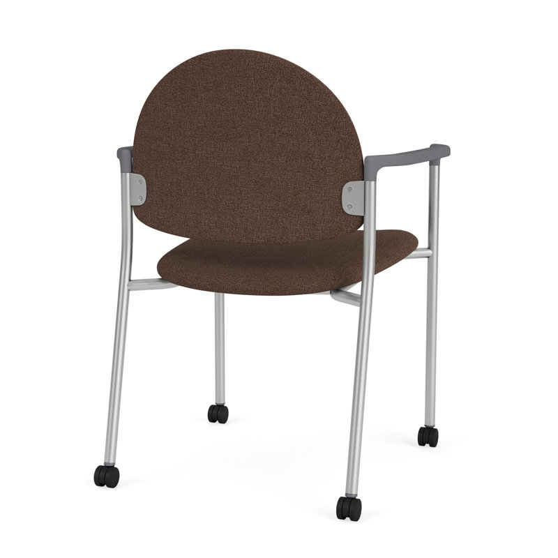 Chaise d'invité à chat avec roulettes, Argent, Café Archetype