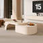 Table basse rétractable de style crème