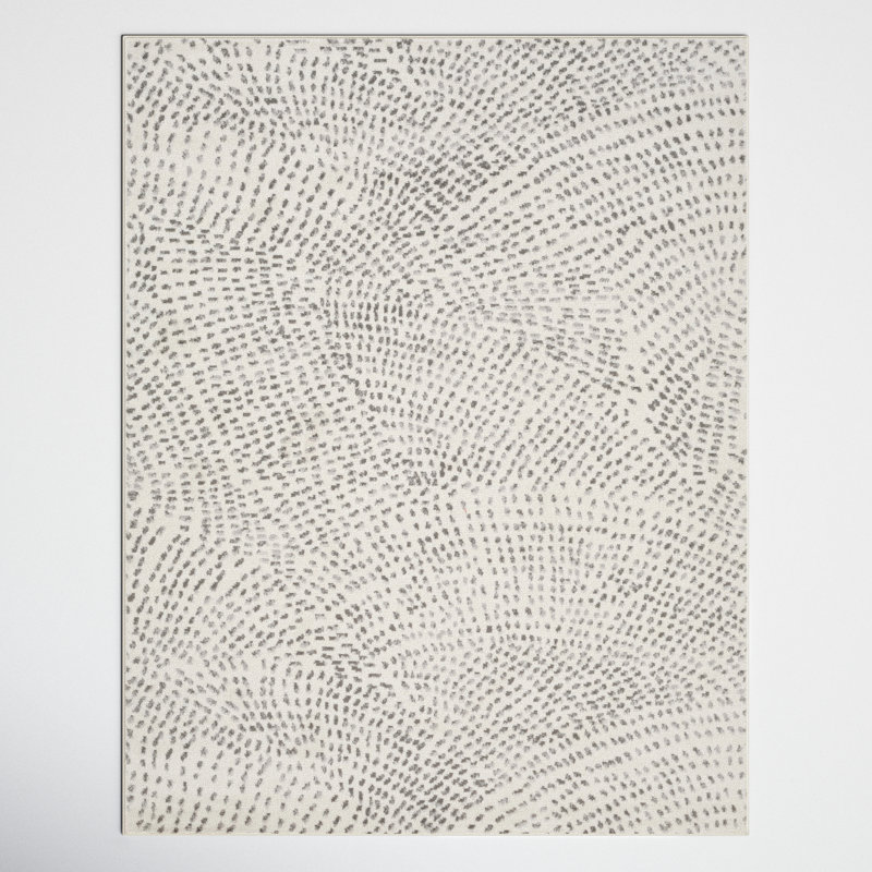 Tapis gris / blanc Brooklet, Rectangle 7 pi 10 po x 10 pi