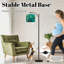 Lampe sur pied à arc avec abat-jour réglable Abstrait vert émeraude or marbré Art fluide lampe sur pied 3 températures de couleur à intensité variable haute lampe sur pied avec interrupteur au pied pour la chambre à coucher