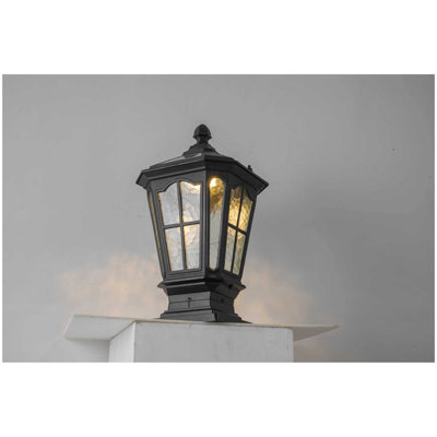 Garden Post Light Black Aluminum Outdoor Column Light, Retro Pillar Lantern European Vintage Table Lamp Decor Post Light Energy Saving Traditional Porch Garden Post Light.