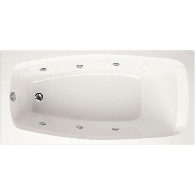 Solitude 60'' L Bathtub, White, Matte Black