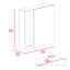 Armoire à double porte 23 "Medecine, quatre tablettes intérieures, blanc-262133217