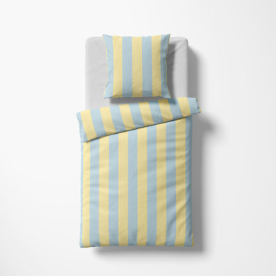 Fleuresse Sateen Striped Duvet Cover Set with Pillow Shams