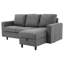 L-shaped 3 Seater Convertible Sofa With Led, Usb And Ottoman-666046892