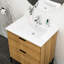 Lavabo de meuble-lavabo rectangulaire blanc 30,2 "x 18,5", une pièce, faible absorption d'eau, tache, surface de robinet lisse, résistance aux acides, utilisation dans la salle de bain