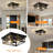 Vintage Farmhouse Flush Mount Ceiling Light Fixtures, 2-Light Hallway Kitchen Ceiling Light, Industrial Farmhouse Light Fixtures Ceiling Mount For Bedroom (Set of 2)-124548868-124548866