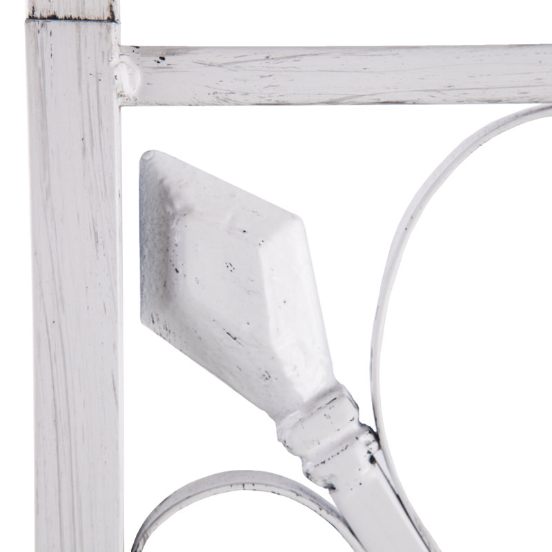Portemanteau en fer avec banc et rangement pour chaussures Ahjanay, Blanc