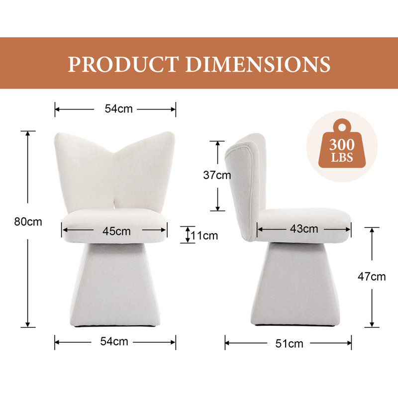 47cm H Fabric Upholstered Accent Stool, Beige