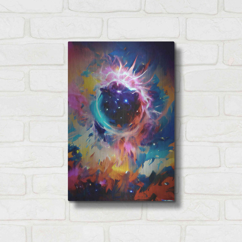 Ivy Bronx «Black Sun» par David Manlove, art mural en métal, H 16 po x l 12 po
