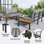 Outdoor Edgecomb Powder Coated Steel 4 - Person Seating Group with Cushions-274226306-274226305