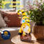 Statue de gnome solaire 13 po d'extérieur, pour balcon de porche de jardin, patio de cadeau de pendaison de crémaillère, cadeau de fête des Mères de Pâques